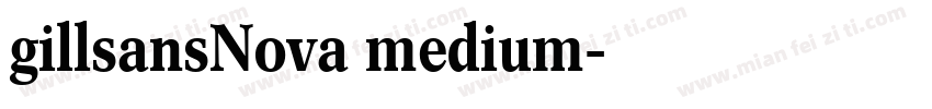 gillsansNova medium字体转换